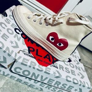 Converse x Comme des Garçons PLAY High-Top Sneakers